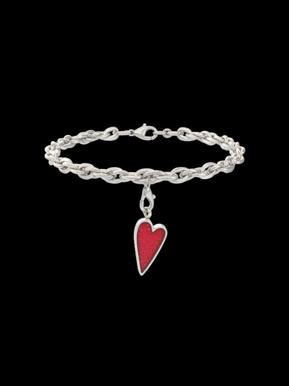 Jewel Kade Vintage Sparkle Heart Neclace
